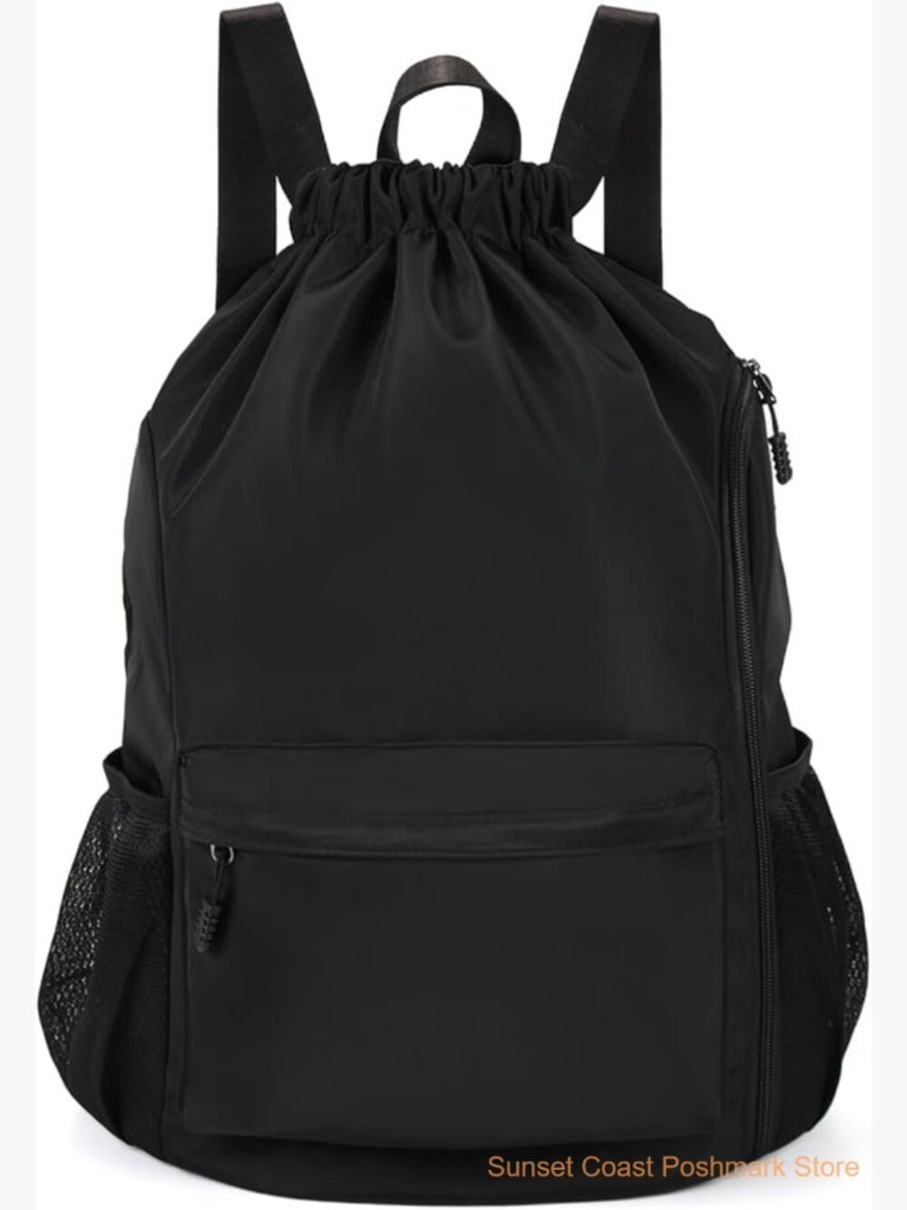 Waterproof Drawstring Gym Backpack Sports Bag with Multiple Pockets